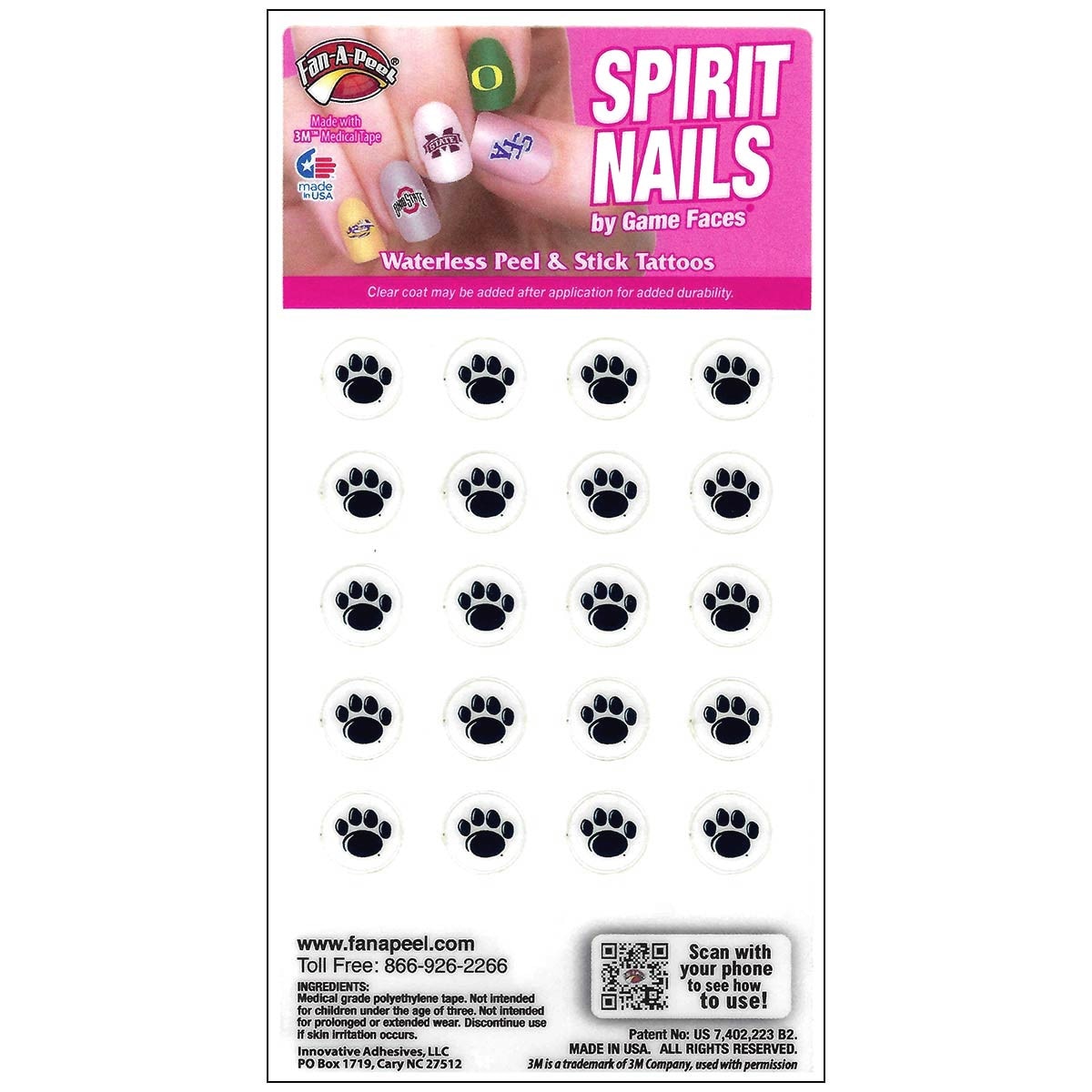 fingernail tattoos paw prints